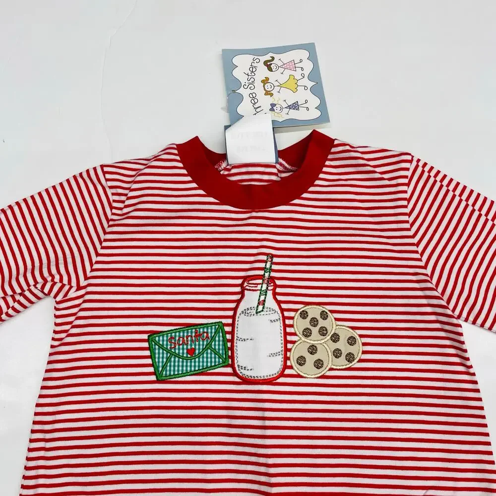 NWT Three Sisters 6M Milk & Cookies Romper